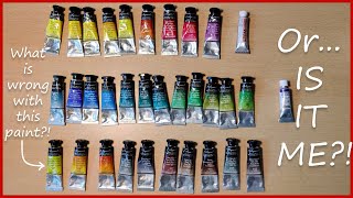 Grand FINALE of pouring a palette full of Sennelier watercolor paints part 4 [upl. by Adianes681]