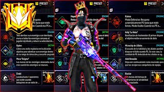 MEJORES NUEVOS COMBOS ATAQUE y MÁS‼️🔥BEST CHARACTERS FREE FIRE RANKED BR CS 2025🗡️🛡️ [upl. by Noside]