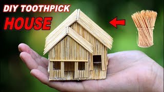 Making of Mini Toothpick house  DIY Craft Idea  MissDIY Star [upl. by Jadda]