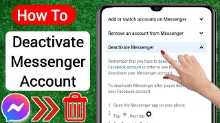 How To Deactivate Messenger Account New 2023  Deactivate Messenger Account [upl. by Eleik808]