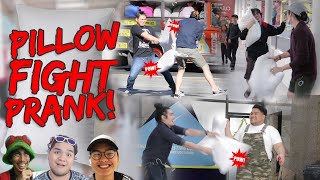 Pillow Fight Prank  Philippines Pranking Lloyd Cafe Cadena Gloco amp Senpai Kazu [upl. by Alber97]