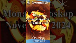 Fische GESUNDHEIT 🩺 Horoskop November 2024 [upl. by Theta]