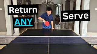 How to Return ANY Serve In Table Tennis — A COMPLETE GUIDE [upl. by Small]