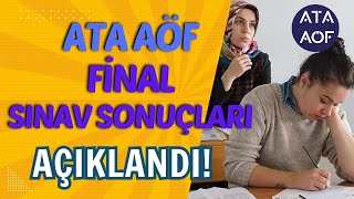 Ata Aöf Güz Dönemi Final Sınav Sonuçları Açıklandı Sonuçlar Neyi İfade Ediyor Harf Notları [upl. by Audy675]