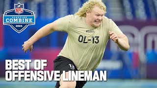 Best Workouts of Offensive Lineman  2024 NFL Scouting Combine [upl. by Ennaeel]