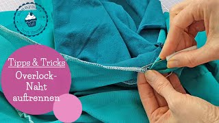 Overlocknaht auftrennen  Naht auftrennen Overlock  Tutorial  DIY Anleitung  Nähen  mommymade [upl. by Yesnel574]