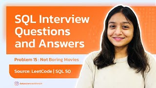 SQL Interview Questions and Answers Series  LeetCode  15 Not Boring Movies  SQL Aggregations [upl. by Notlew]