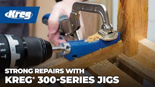 Kreg® 300Series PocketHole Jigs Make Strong Repairs [upl. by Ardnnaed]