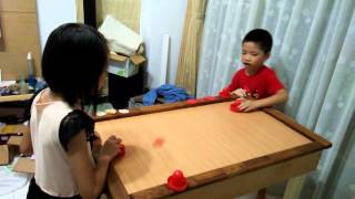 自製桌上冰球台試玩…air hockey table diy [upl. by Iot]