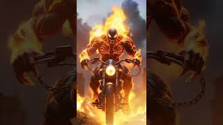 Hybrid Beast Venom and Ghost Rider Transformation  venomandghostrider ai youtubeshorts [upl. by Aip]