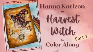 Tales from the Witchs Cottage  Harvest Witch Pt 2  Adult Coloring [upl. by Star]