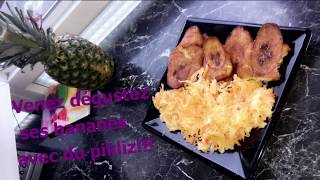 Banane pesé recette haitienne [upl. by Kerrin859]