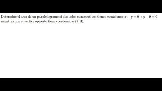 53 Calcule el área del paralelogramo [upl. by Kenelm]