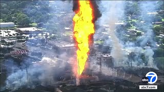 Explosion rocks liquid natural gas pipeline in Texas [upl. by Hamachi]