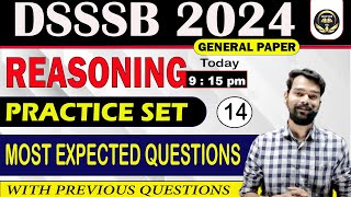 DSSSB GENERAL PAPER 2024  REASONING PREVIOUS YEAR QUESTIONS  DSSSB REASONING  BY HIMANSHU SIR [upl. by Boorer554]