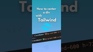 How to center a div with tailwind 🔥 javascript react interview developer coding programming [upl. by Ellett]