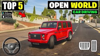 Top 5 New Open World Car Driving Games For Android  best car games for android 2024 [upl. by Roinuj]