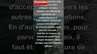 Proverbe Libanais  Quand on veut la paix il faut tout trouver bien shorts [upl. by Yarazed]