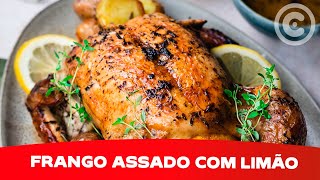 Frango Assado com Limão explosão de sabores rápida de preparar [upl. by Nyrok]