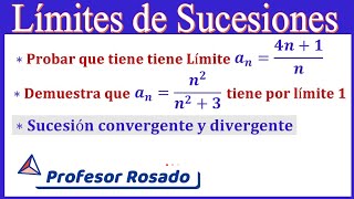 Límites de sucesiones convergentes y divergentes [upl. by Emanuele658]