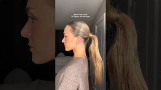 How to get the ✨shiniest✨ of shiny hair 🤍 hairtutorial hairhacks [upl. by Haerr]