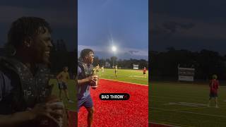 Bad vs Good throw👀 football nfl ncaa madden sports quarterback highschoolfootball [upl. by Ethbinium]