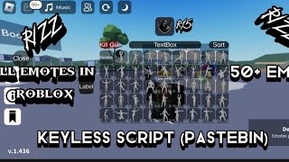 Roblox Get All Emote Script  Keylesspastebin showcase [upl. by Vullo]