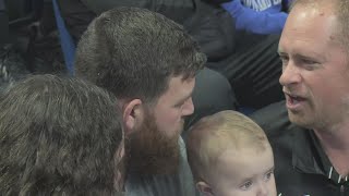 WATCH Kentucky coal miner family get special treatment at UK basketball game [upl. by Samanthia]