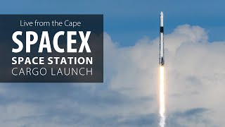 Live SpaceX Falcon 9 rocket launches NASA space station cargo – plus booster landing at Cape [upl. by Carolynn]