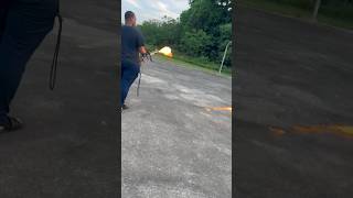 Shooting flamethrower for the first time  Exothermic Technology  Pulse Fire  WW1  Firearm safety [upl. by Rajewski]