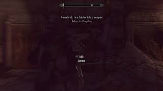 Skyrim  Turn Cairine into a Vampire [upl. by Sadoc]