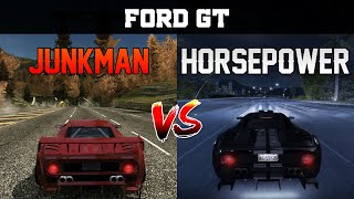 Junkman vs Horsepower  Ford GT  Need for Speed Most Wanted vs Carbon [upl. by Ataliah50]