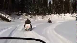 Snowmobile accident  Как quotправильноquot ехать на снегоходе [upl. by Eiramlirpa]