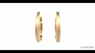 wwwejoailleriecom  Boucles doreilles or jaune 18 carats quotcréoles quot 30 mm [upl. by Rehpotsirh583]