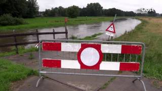 Hoog water in Vecht en Dinkel door extreme regenval in Duitsland [upl. by Novyar729]