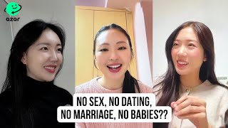 Korean girls talk dating red flags plastic surgery amp the TRUTH about the 4B movement AZAR [upl. by Aneehs]