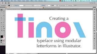 Modular typography and letters in Illustrator  tutorial [upl. by Erdda]