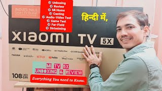 Mi TV 5X Unboxing amp Detaile Review with Setup Guide⚡Best budget 4K Smart Android TV [upl. by Gelb610]