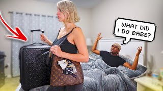 MOVING OUT IN THE MIDDLE OF THE NIGHT PRANK ON BOYFRIEND Emotional [upl. by Henryk]