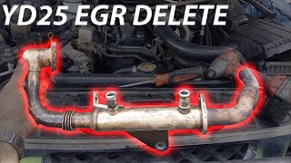 YD25 EGR Delete Nissan Navara D40D22R51 [upl. by Ponzo]