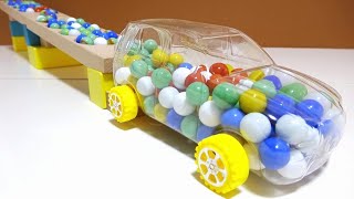 Marble Run Race ☆ HABA Slope amp Retro Makita Truck Excavator Garbage Truck Dump Truck Ambulances [upl. by Tilney]