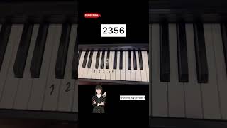 Wednesday series song by piano piano pianotutorial wednesdaysong pianotutorial pianoplayer [upl. by Denny]