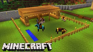 Minecraft O NOVO ESTABULO dos CAVALOS  Sobrevivendo com Lipão 95 [upl. by Hyrup]