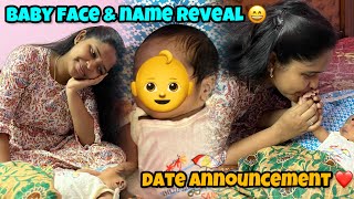 Baby face amp name reveal ❤️  Date announcement  vijejeni facereveal trending namereveal yt [upl. by Asseneg]