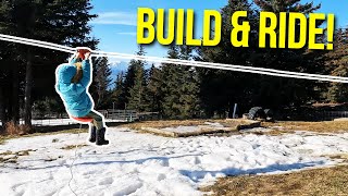 Building and Riding a DIY Zipline in Remote Alaska  Kilcher Homestead Adventure [upl. by Hahseram180]