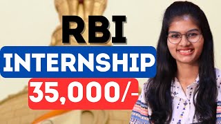 RBI Paid Internship 2024 – All You Need to Know  Stipend eligibility how to apply [upl. by Blader]