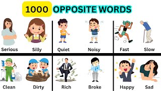 1000 Opposite Words in English  Antonyms in English  Common opposites  English Vocabulary [upl. by Idna]