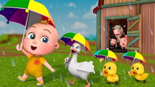 Rain Rain Go Away Animal Version  Farm Animal Series  Super Sumo Nursery Rhymes amp Kids Songs [upl. by Vivi]