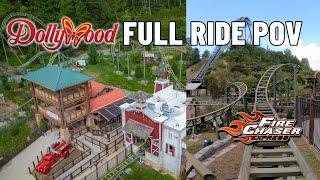 Fire Chaser Express Roller Coaster at Dollywood Full Ride POV [upl. by Nabatse]