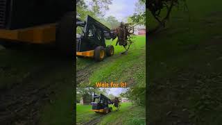 Skid Steer fail automobile treestumpremoval landscaping skidsteer excavator construction [upl. by Barbara201]